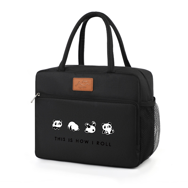 TEMU Sac à Lunch Isolé avec Fermeture Éclair, Grand Sac Fourre-Tout, Portable avec - Motif en Rouleau, Lavable à , Idéal pour , , les , l'Extérieur,