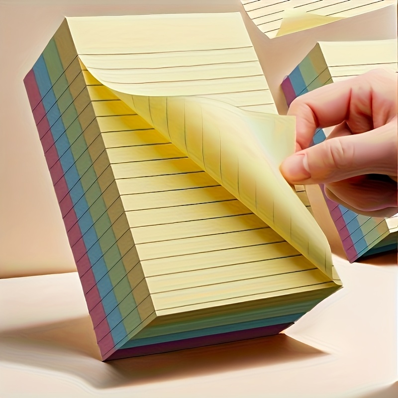 100 pages colorful sticky notes creative memo pad four colors   tearable notepad suitable for office and home use convenient for   down space saving super practical sticky notes
