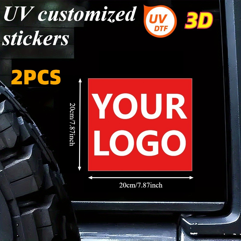 TEMU Car Decals, Large Size Custom Uv Transfer Waterproof Stickers, Dtf Transfer 3d Decals For Vehicles, 2/5/10pcs For Laptops, Windows - High