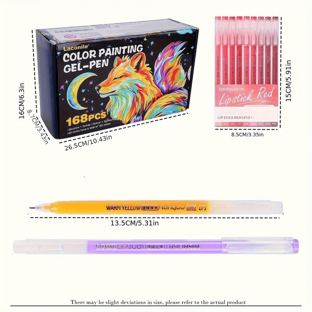 168 Gel Pen Gift Box | Drawing//handmade Diy Exquisite Set ( For Relatives, /colleagues)