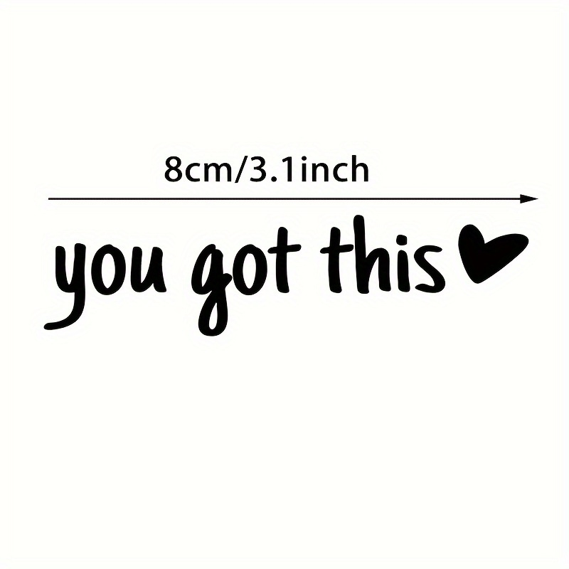 TEMU 3pcs Vinyl Car Stickers - Motivational Decals With White Text & , Self-adhesive Irregular Shape For Rearview Mirror, Laptop, Water Bottle, Window - For Teens & Adults