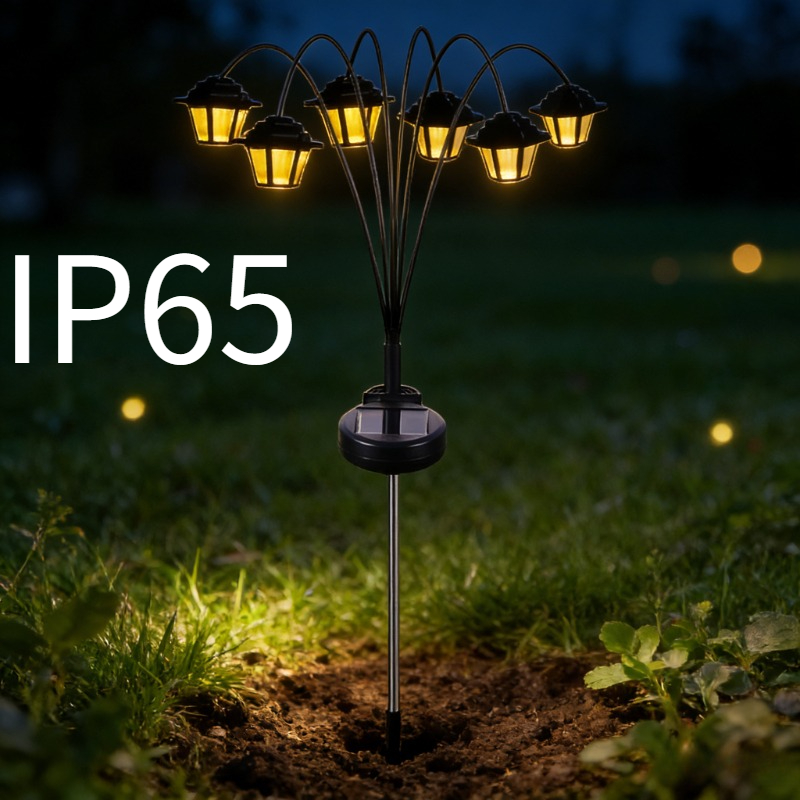 E-shop [Solarleuchte für /Garten] 6-Kopf Solar-Schaukel-Nachtlicht, Pflanzromantik im Garten, geeignet für -/Gartengrasleuchten - Stehlampen -