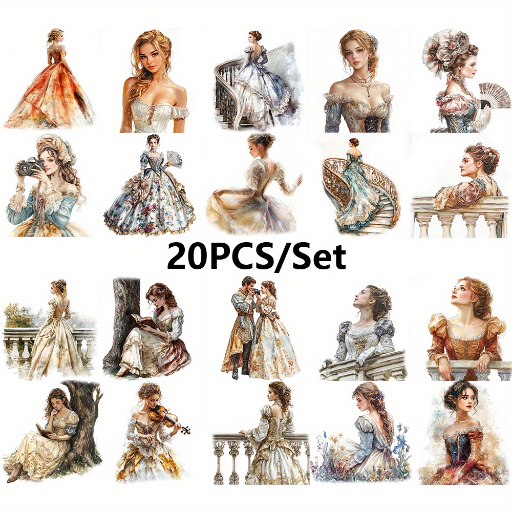 baroque inspired graffiti stickers pack elegant historical Temu