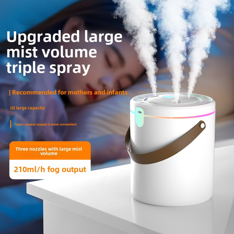 1pc Quiet Atomized Aromatherapy Humidifier with 3 Spray Ports and USB Connection - Large Mist Volume, High Capacity, Ideal for Bedroom and Office Use, Desktop-Friendly Design, Bedroom Humidifier | Modern Humidifier | Quiet Operation