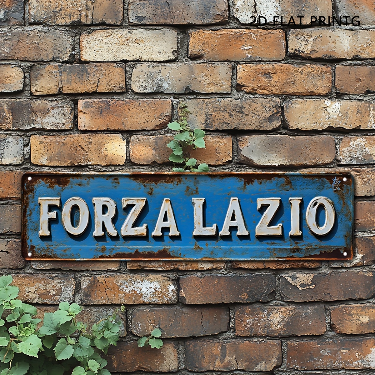 TEMU Piatto 2D, 1 pezzo, Targa piatta 2D in alluminio vintage, 15,7 pollici x 3,9 pollici, Targa e placca decorativa, Targa in alluminio con slogan