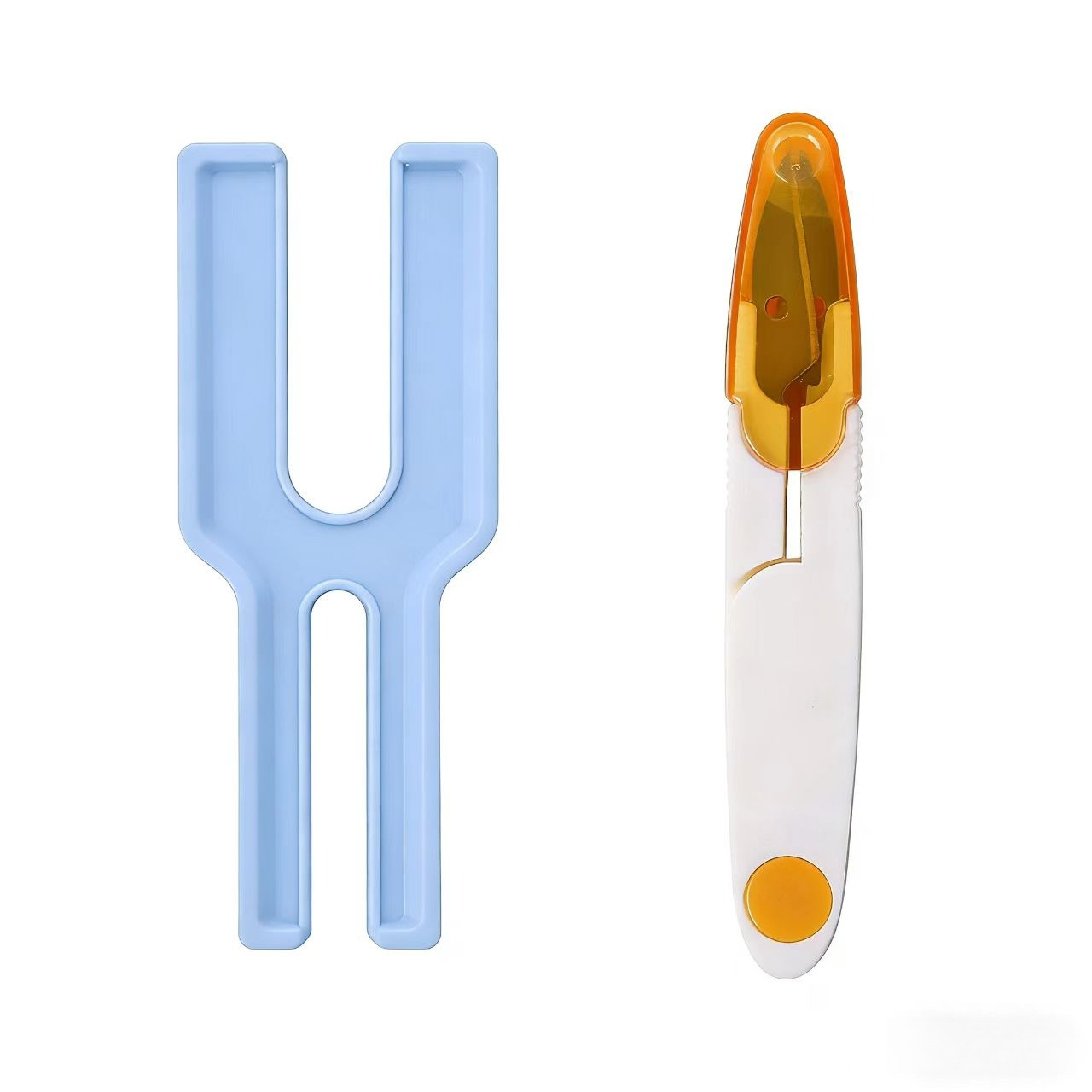 TEMU 2pcs Set| Include A Diy Pom Pom Maker Tool And A Pair Of Sewing Scissors - Heavy-duty Yarn Fluff Ball Weaver With Adjustable Loop & Mechanism,