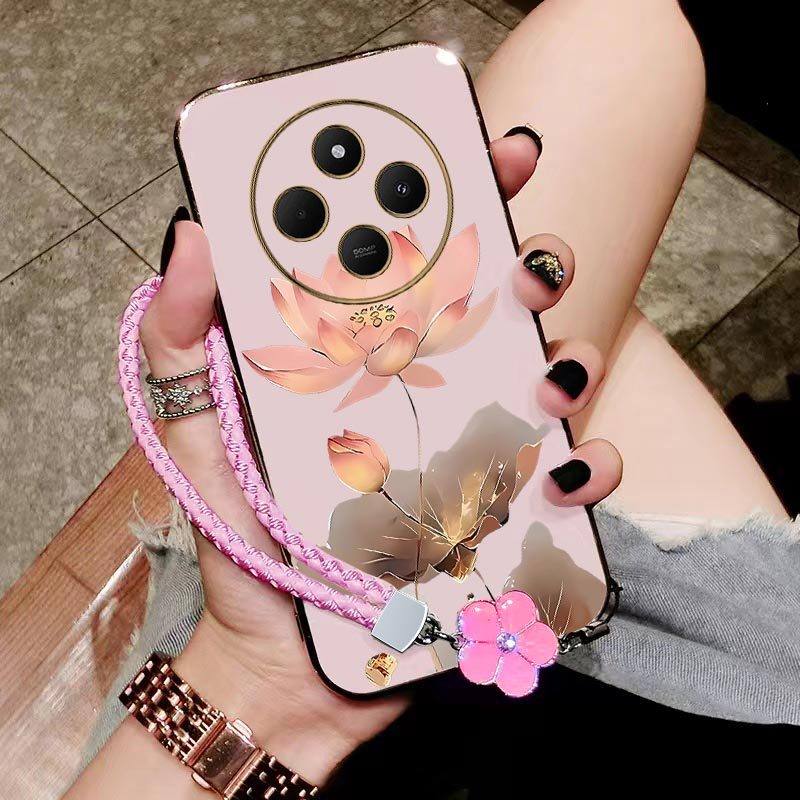 TEMU Phone Case: Magic For Lotus Stylish For Poco C75 Case With Comfortable Feel Finish Featuring Durable For Casual