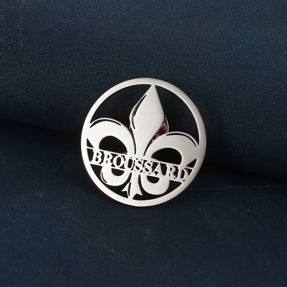TEMU Broche Personalizado de Flor de Iris con para Hombres y Mujeres - Broche , Joyería Vintage de Moda Casual, Regalo para Fiestas, Accesorio de