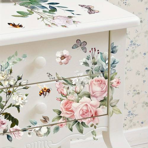 3 sheets set rub on transfers stickers self wall stickers no heat needed just rub it on peel and stick decals furniture renovation rub on transfers home decoration