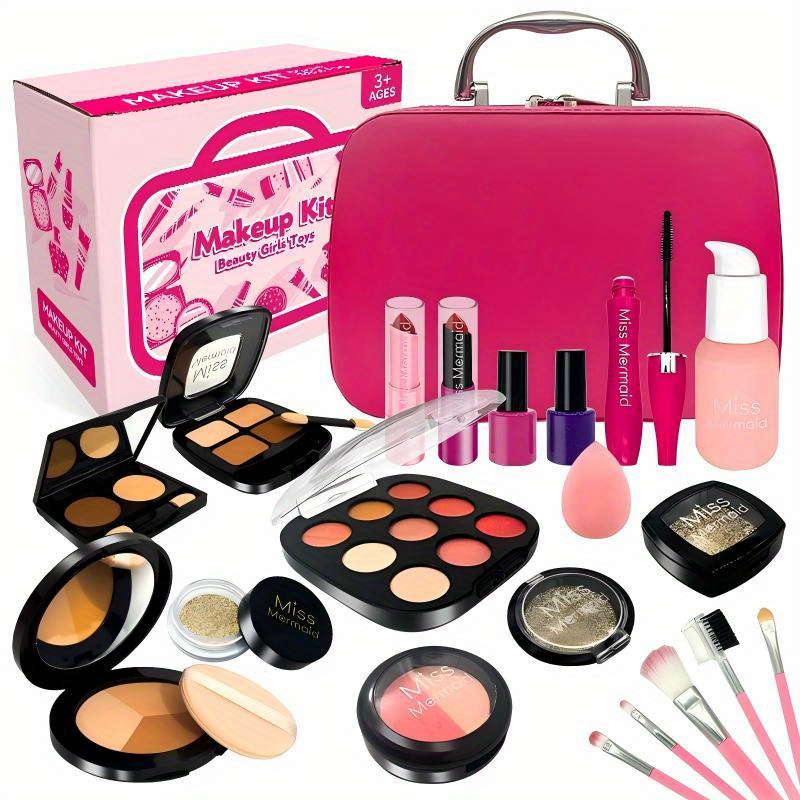 22-teiliges make-up-spielset, kinder verkleidungs-set (keine echten   enthalten), rollenspiel-geschenk für mädchen zum geburtstag oder ostern/weihnachten