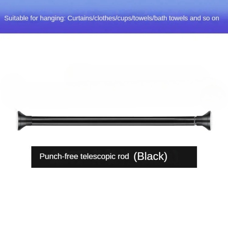 TEMU Telescopic Rod, Metal Clothes Rack, Hang Clothes Out, No-punch, Extensible
