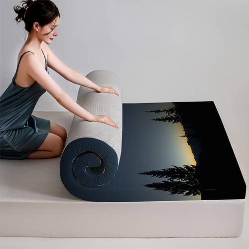 1pc queen size foldable sponge mattress suitable for bedroom camping bed dorm thick 1 57 hotel grade with removable washable cover non slip floor mat portable mattress for machine washable bedding for travel