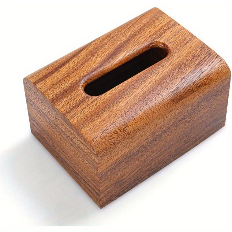 premium walnut wood tissue box cover 5 6x5 6x6 wooden box holder with slide out bottom modern decor look for bedroom dining table office 100 wood Product details 0