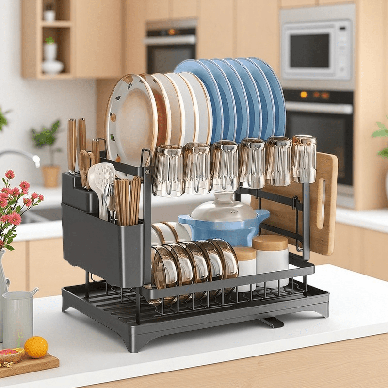 commercial grade stainless steel dish rack organizer heavy Temu