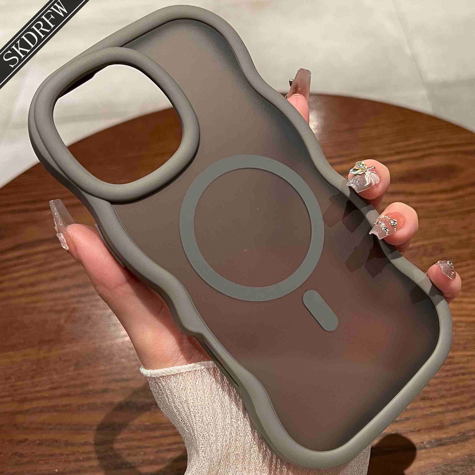 TEMU Phone Case: Creative Minimalist Matte Contrast Color Thickened Magnetic Phone Case Suitable For Iphone 16, 16 Plus, 16 Pro, 16 Pro Max, 15, 15
