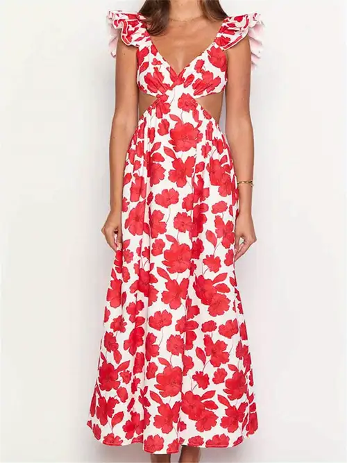 womens floral maternity dress elegant backless tie shoulder - Temu womens floral maternity dress elegant backless tie shoulder - Temu