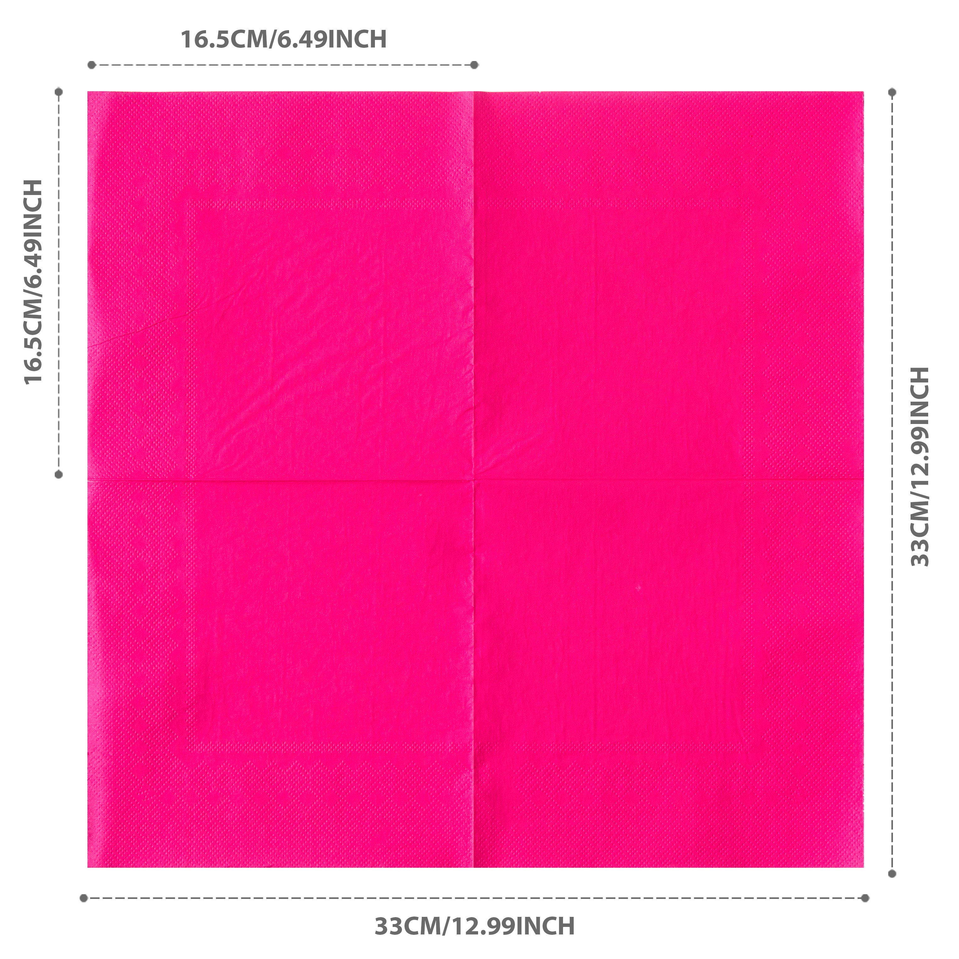 Image of 25pcs/pack 33*33cm/13*13inch Disposable Napkins, Pure Rose Red, Rose Red Paper Napkins Used For Party Decoration, Very Suitable For Theme Parties And Daily Use For Halloween、christmas