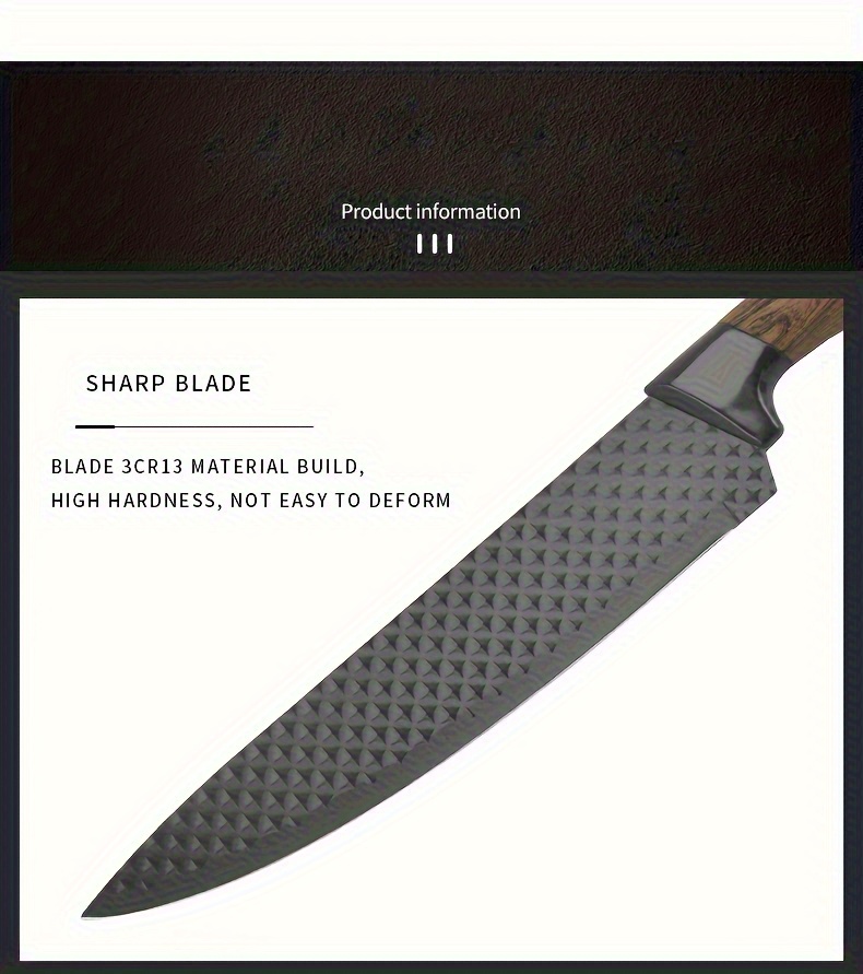 7pcs/6pcs Stainless Steel Kitchen Knife Set- Multi-purpose Knife, Including Watermelon and Fruit Knife, Chicken Bone Scissors- Essential Tools for Home and Restaurant Cooking, Perfect for Kitchen Accessories Gifts, Restaurant Essentials