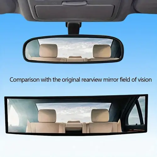 1pc wide angle rear view fog resistant glare free curved glass for visibility car accessory