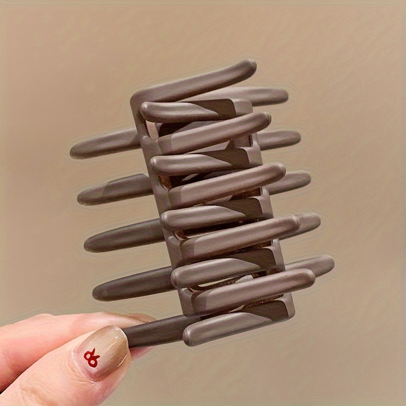 TEMU Fermacapelli a Croce Elegante per Donne - Taglia Media, Plastica Resistente, , Marrone e Beige - per Capelli Spessi o , per Styling e Creazione