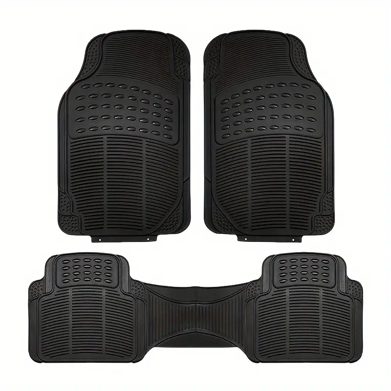 3pcs all weather car floor mats durable pvc non slip and easy to clean universal car non slip mats for sedans and suvs suitable for spring summer autumn and winter details 1