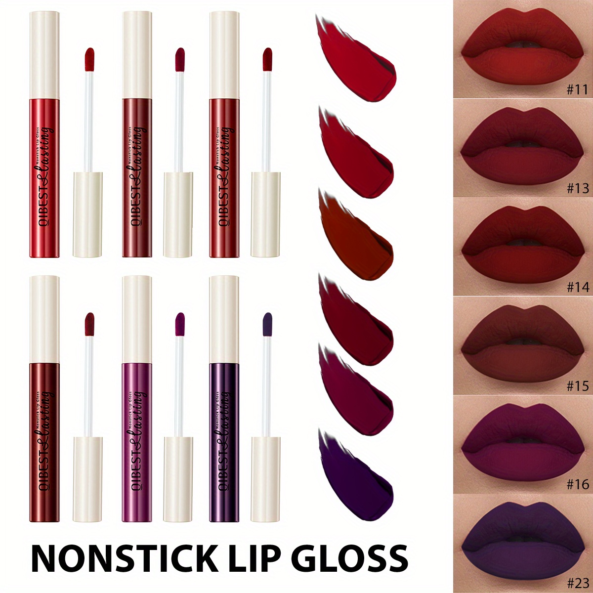 6-color Set Cup Lip Gloss Matte Liquid Lipstick Lip Tint Set