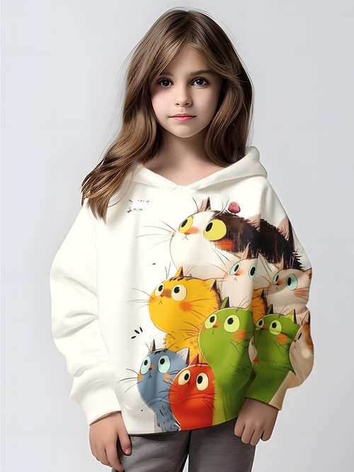 Labubu Pullover Kids Hoodie Sweatshirts Cat Ears Cartoon Sweatshirt Teens Boys Girls Cosplay Costume Hoodies Buy Cheaply On