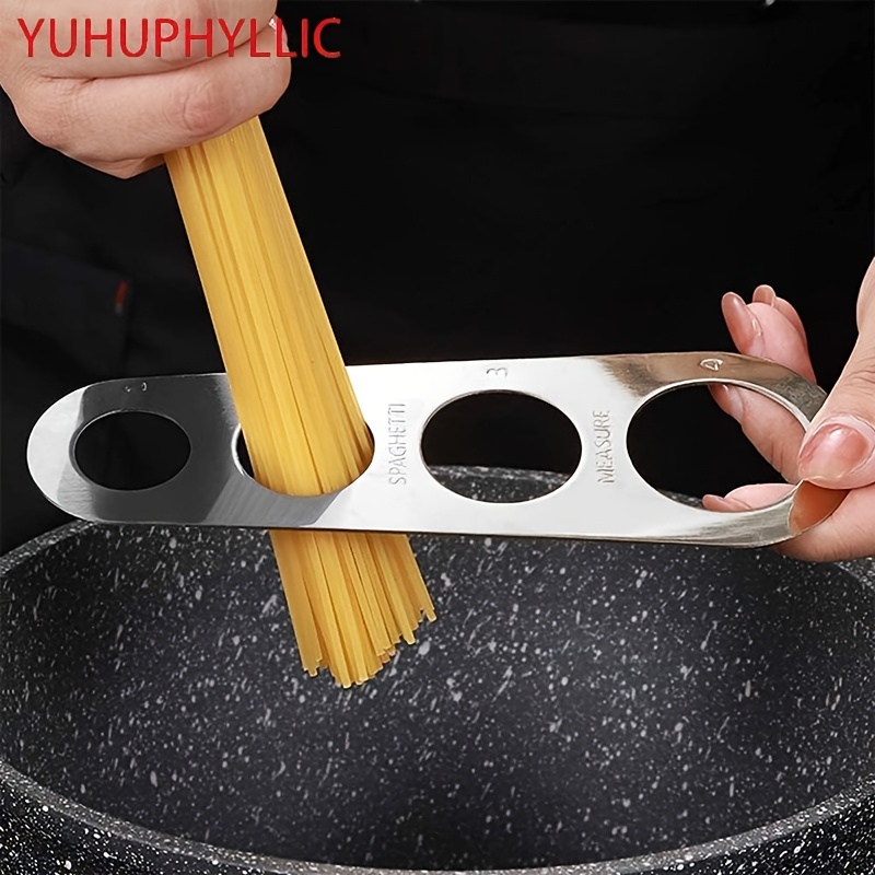 E-shop Edelstahl Nudelportionierer mit 4 Löchern, ein Pasta-Messgerät, Edelstahl-Messgerät für Pasta, Portionierungshilfe, Küchenzubehör,