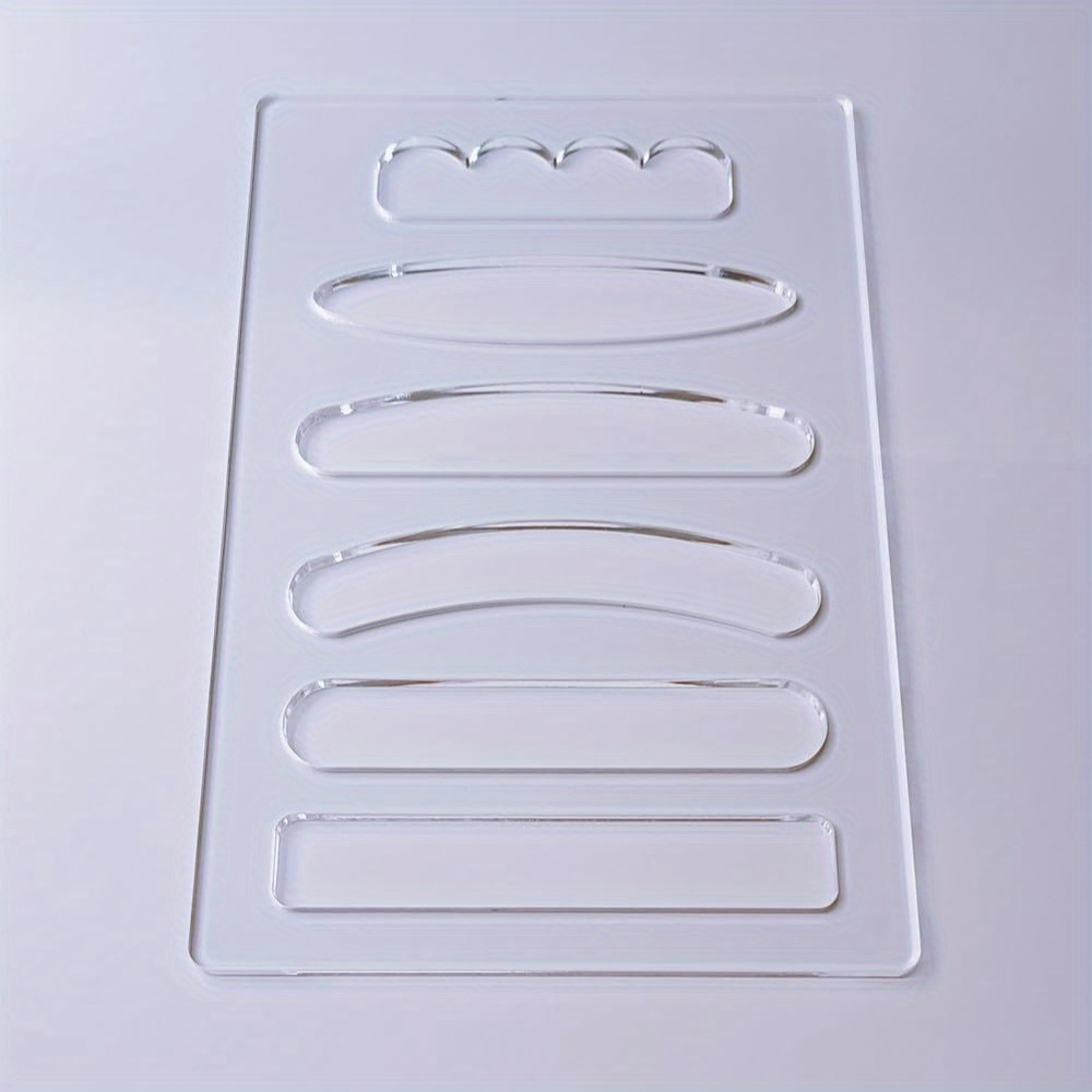 TEMU Six-in-one Acrylic Cooked Food Board Handle Template - A Versatile Woodworking Milling Tool For Decorating Handles, No Power Supply Required,