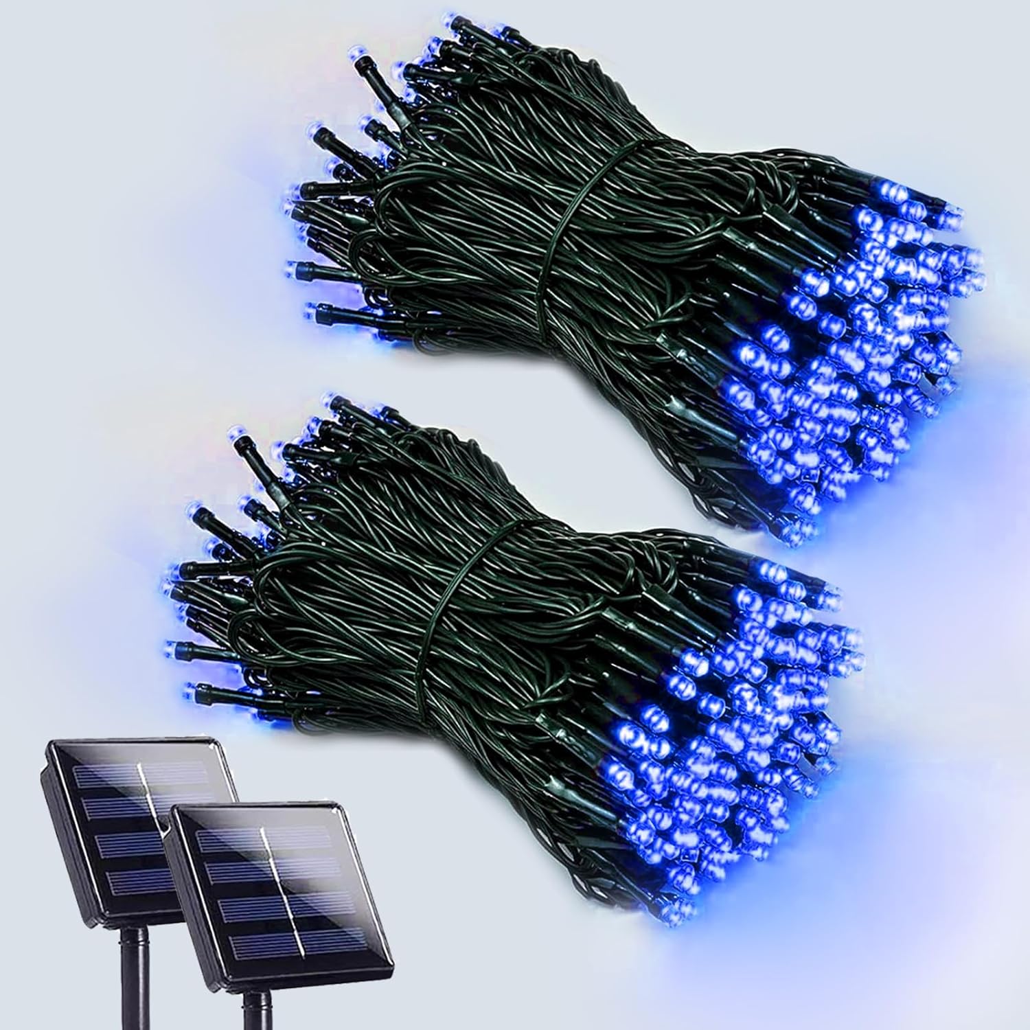 TEMU 2 Pack Solar Christmas Lights Outdoor, Solar String Lights For Outside, Solar Tree Light With 8 Lighting For Xmas Wedding Party Garden Yard