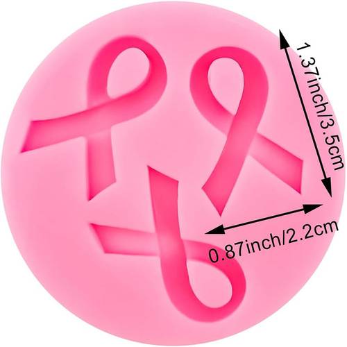 4pcs ribbon silicone candy mold breast awareness mold mini ribbon shape baking tool awareness candy fondant for truffle pudding pastry cream silicone molds for cake decorating mousse dessert pastry soap mould silicone mold for cake