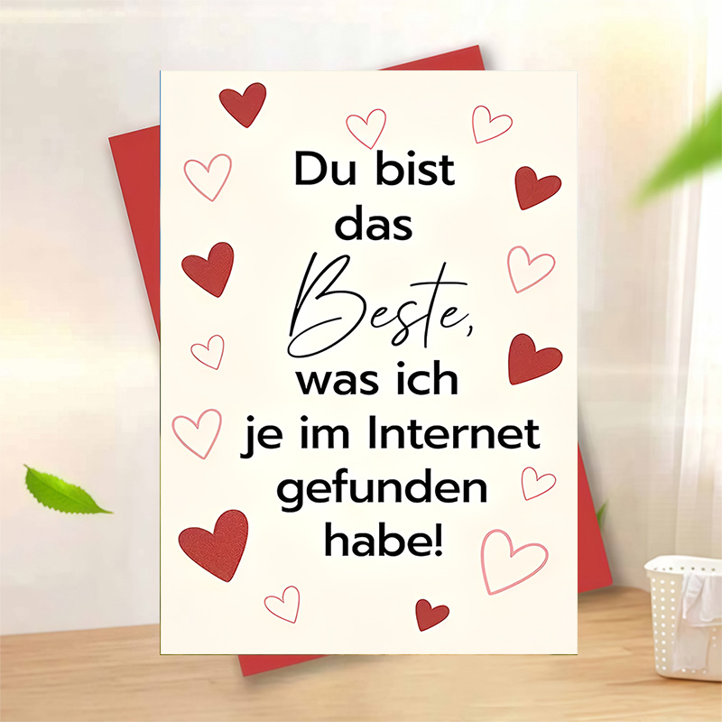 1pc Thing I Ever On The Internet Greeting Card | Romantic , Perfect For Valentine's Day, Great For , Colleagues, , Anniversaries, , Or Special Relationship Celebrations
