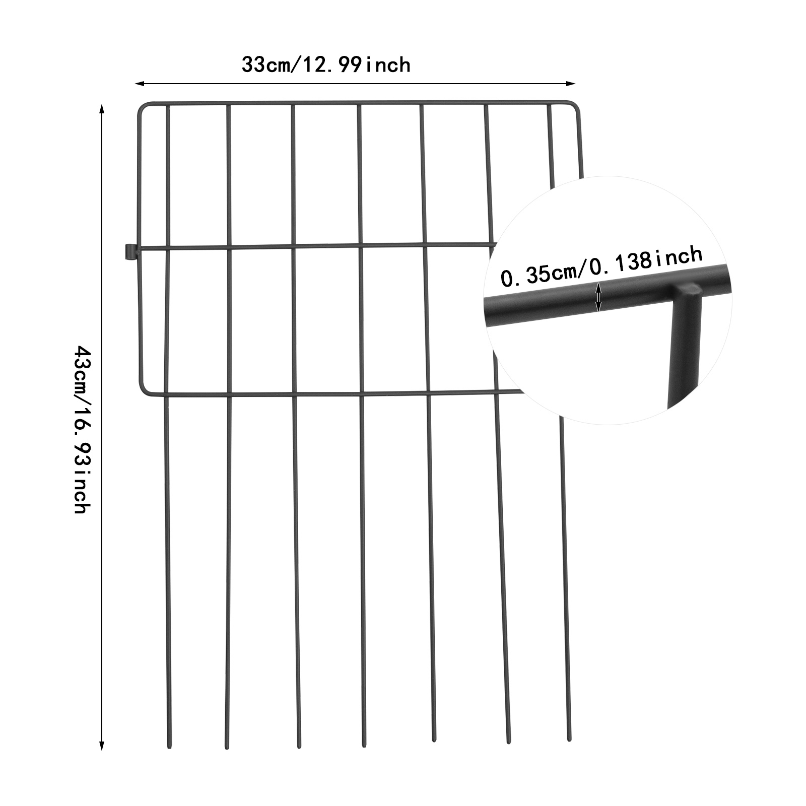 Image of 30pcs Outdoor Garden Fence Animal Protection Fence Animal Barrier Fence For Small , Lawns, Gardens, Flower Beds, Courtyards, Patios