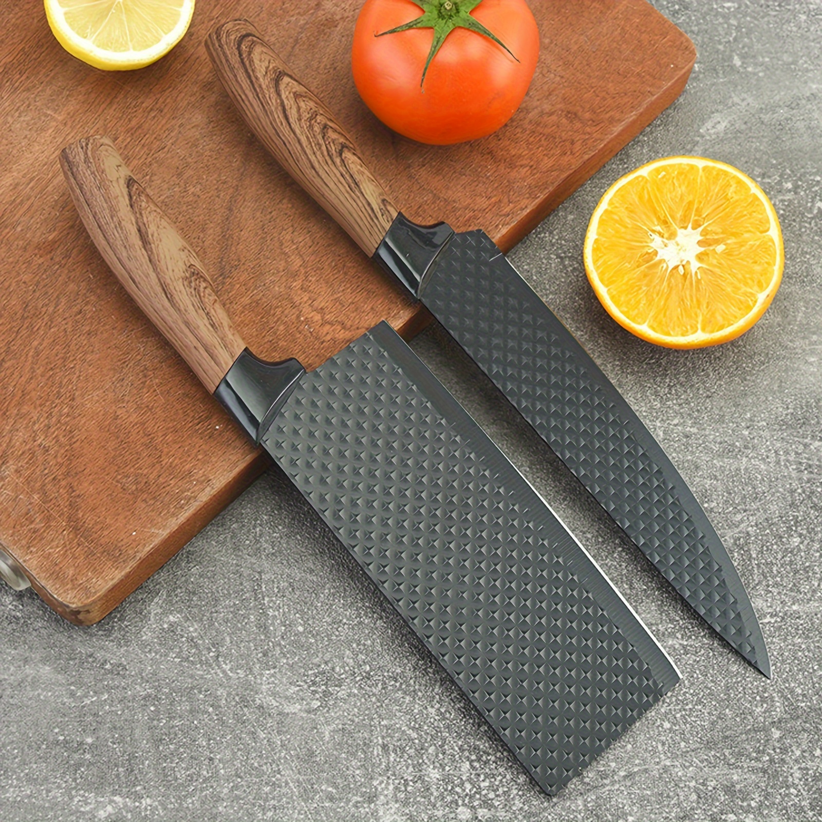 7pcs/6pcs Stainless Steel Kitchen Knife Set- Multi-purpose Knife, Including Watermelon and Fruit Knife, Chicken Bone Scissors- Essential Tools for Home and Restaurant Cooking, Perfect for Kitchen Accessories Gifts, Restaurant Essentials