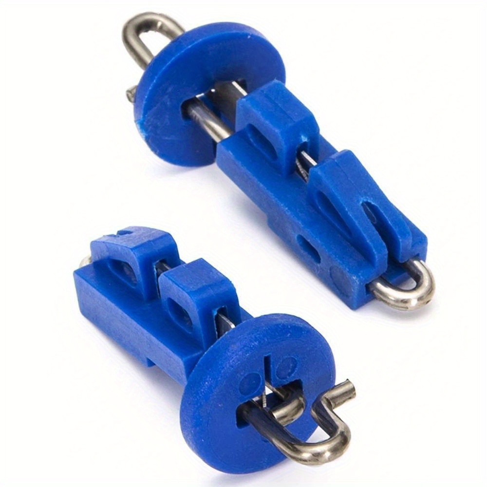 TEMU 10 pezzi di clip esca polimerica riflettente blu, clip di sgancio a disconnessione per amo singolo , attrezzo multifunzionale per esche da pesca