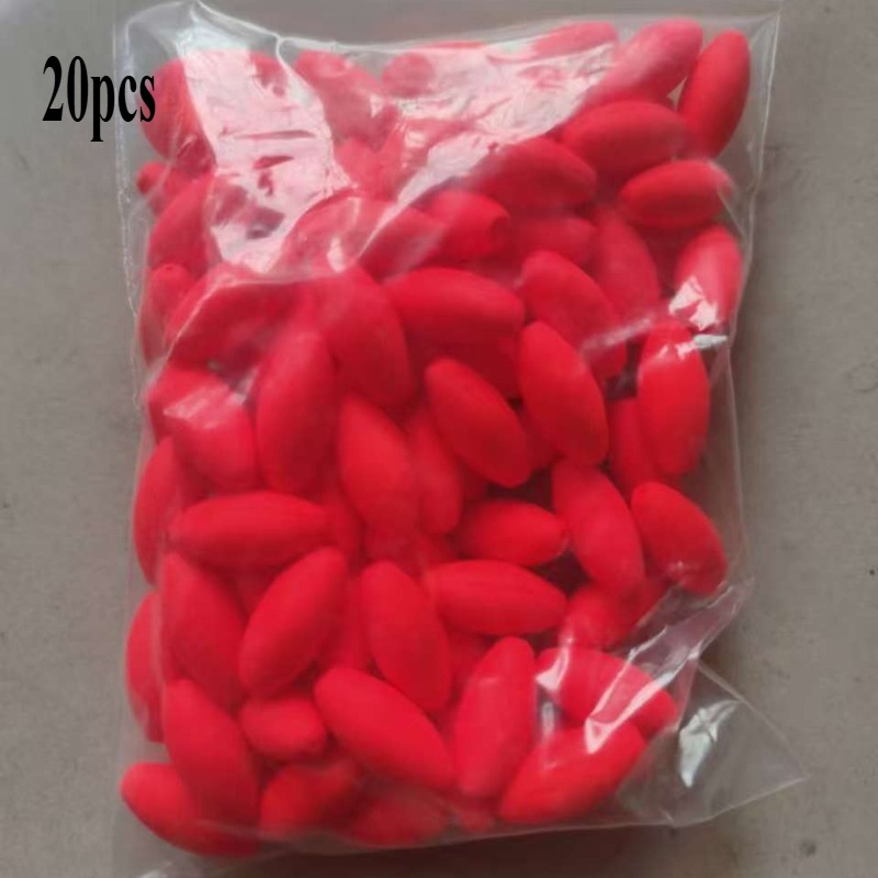 TEMU 20pcs Random Color Heavy Eva Fishing Floats Anti- Bobbers Freshwater Lake Gear, Without Battery