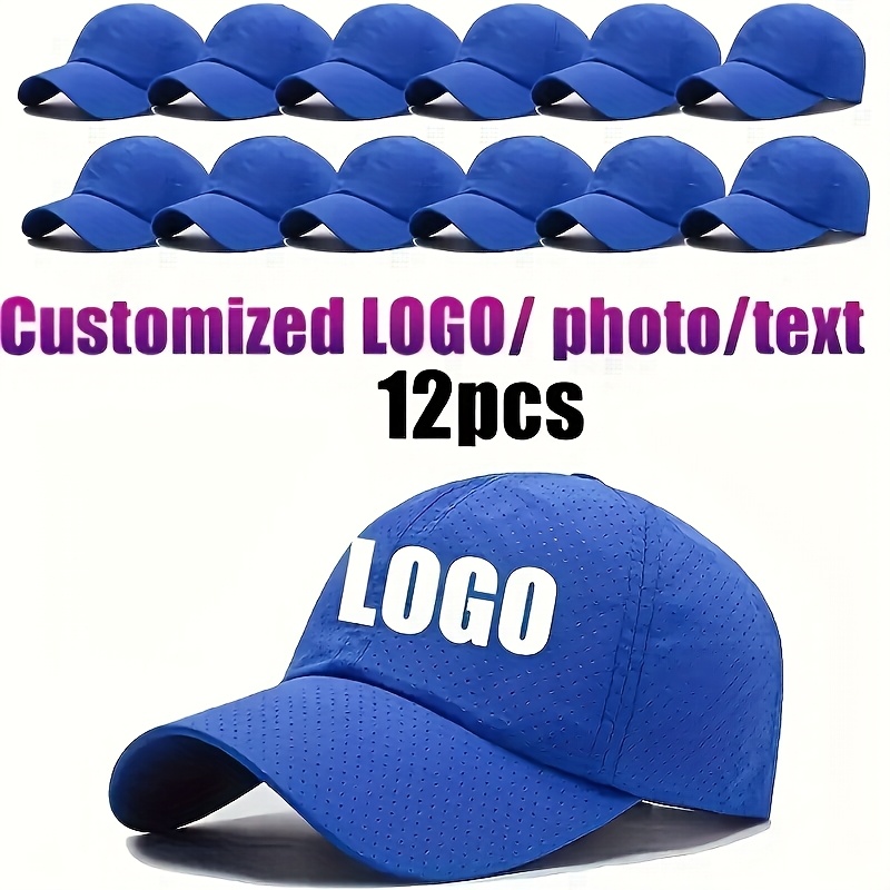 12 Custom Baseball Caps with Personalisation Options