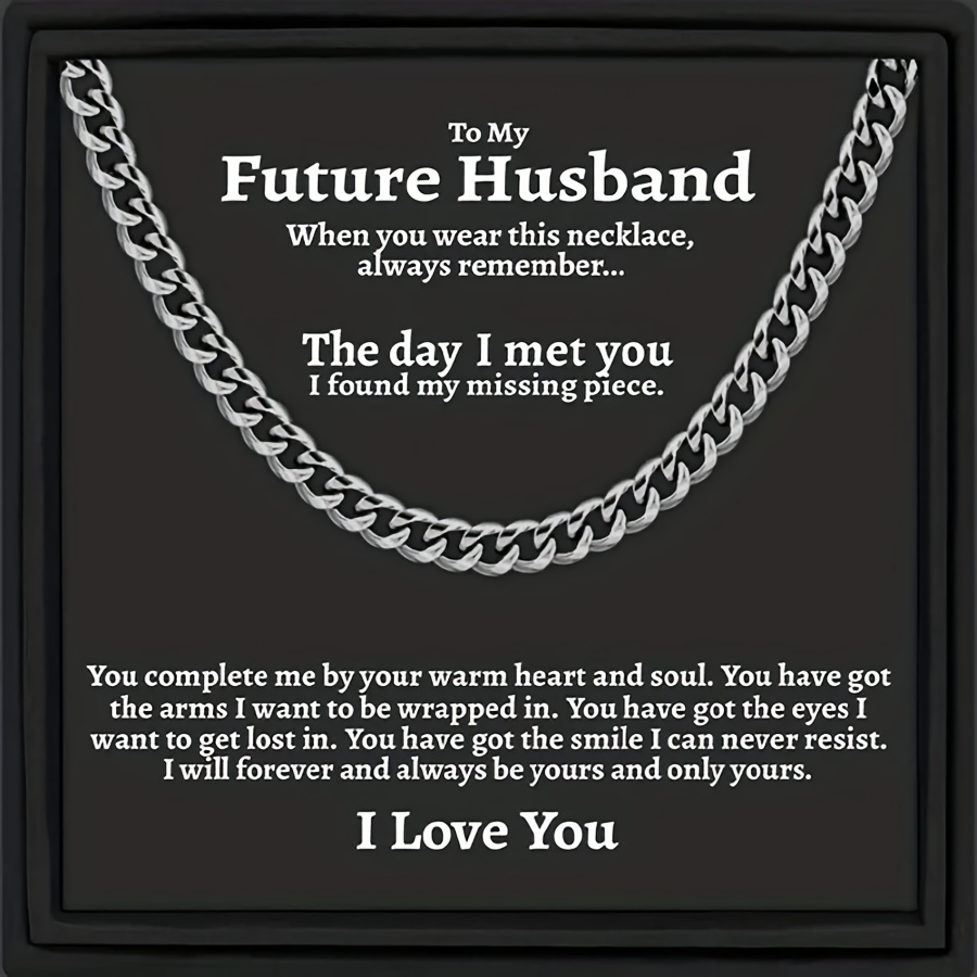 Cuban Link Chain Necklace For , Made Of Stainless Steel, A Gift For My , Perfect For Christmas, A Promise Necklace For Him, And A Birthday Present For My