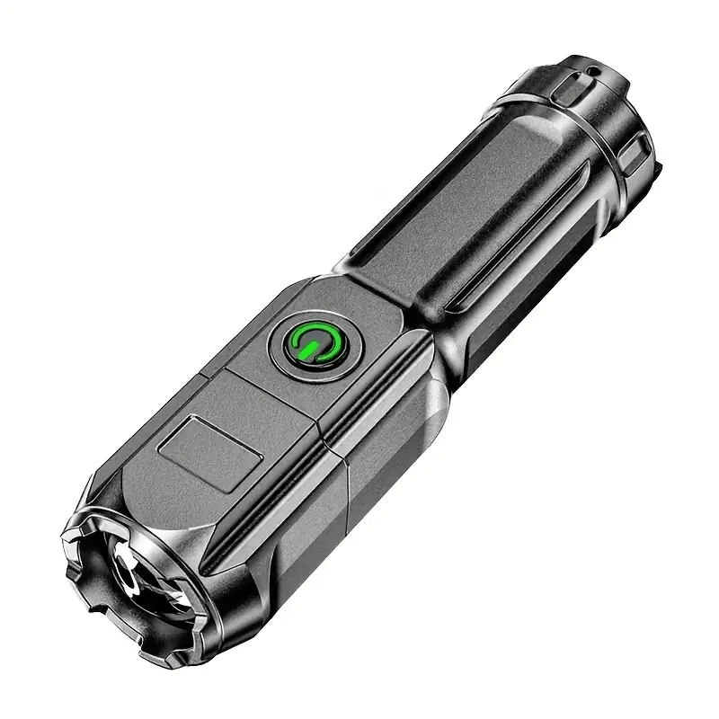TEMU Powerful Led Flashlight, Outdoor Tactical Torch, Usb Rechargeable, , 3 Lighting , Suitable For Outdoor, Camping, Fishing, Hunting, Hiking,