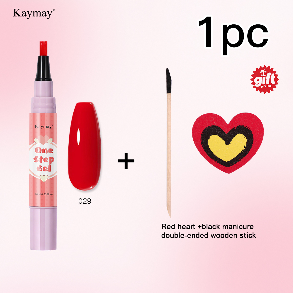 Image of A Gel Nail Pen That A Base Coat, Color Gel, And All In A Single Bottle. This Innovative Gel Polish Showcases A Vibrant, With