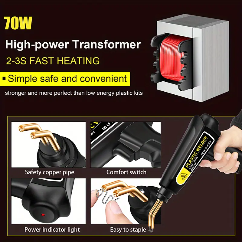 500 Pezzi Staffe Di Riparazione A Caldo Per Plastica - Saldatura Per Paraurti Auto - Angolo Piatto 0.6mm - Foto 4