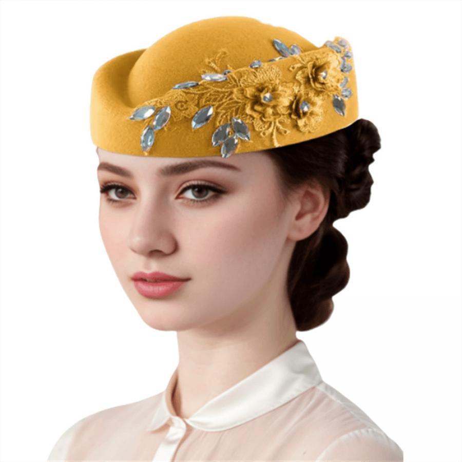 women vintage church tea party hat flower appliqu - Temu display picture 2