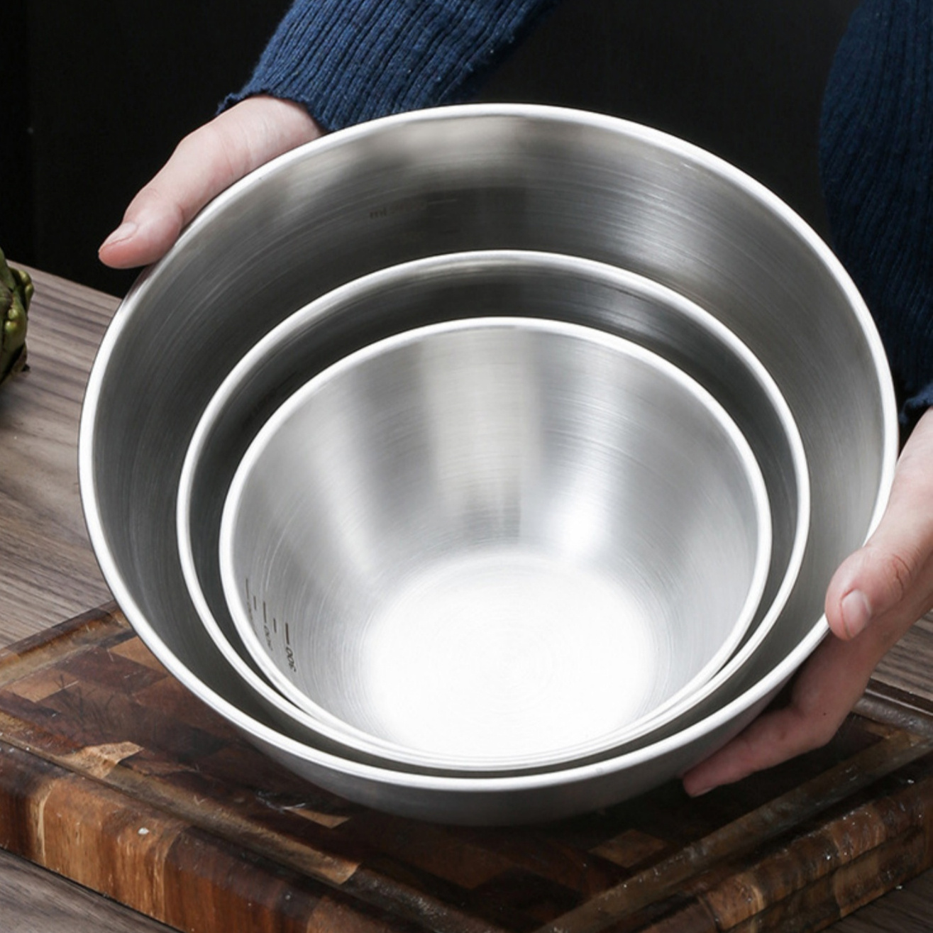 

Stainless Steel Korean Style Salad Bowl Home Egg Bowl Restaurant Cooking Bowl Cold Noodle Bowl Kitchen Bibimbap Soup Bowl And Basin Salad Basin Cooking Bowl Thickened Salad Plate Soup Bowl Baking