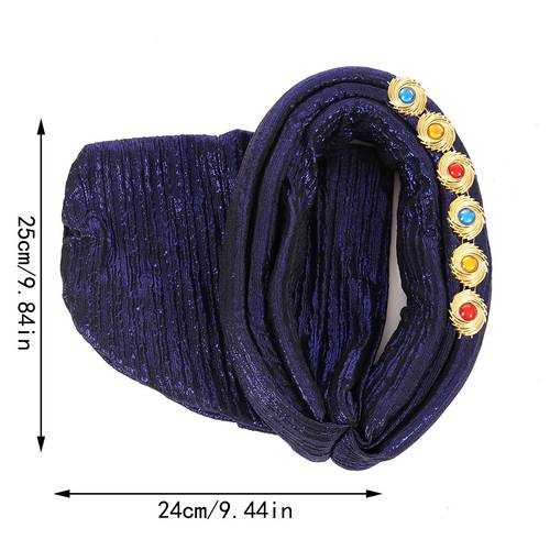 european and american golden embossed multi layer accessory headscarves and ladies hats