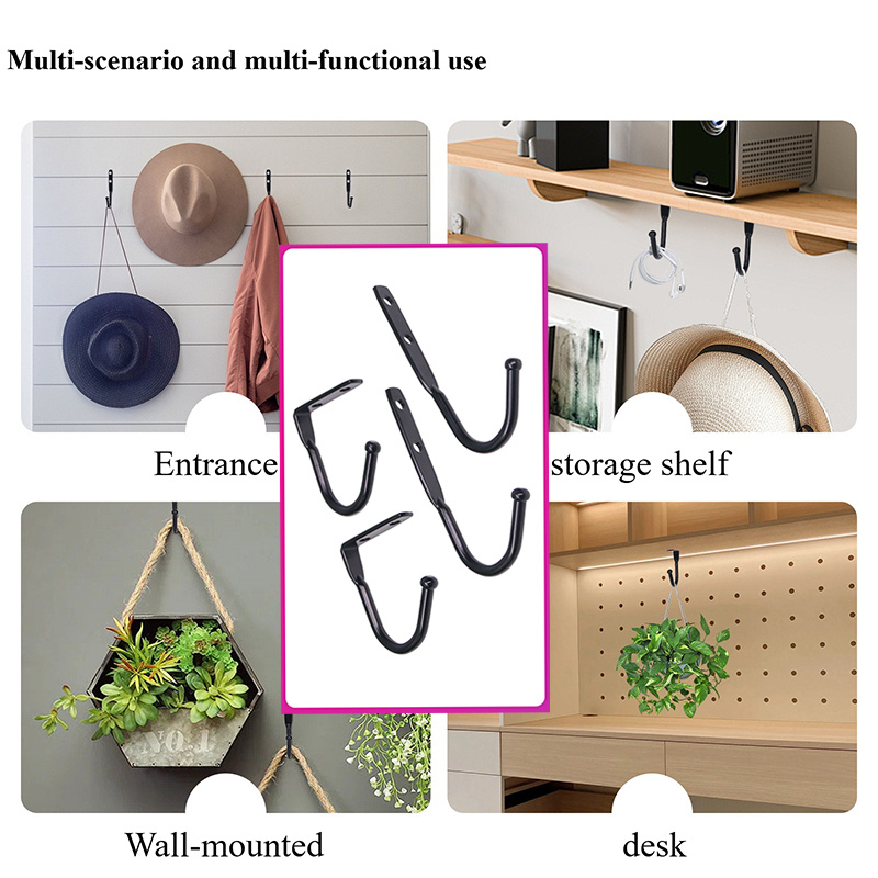 TEMU 4pcs , Ideal For Plants, Bird Feeders And Decorations - Easy-to-install Wall-mounted Hangers For Lamps, Lanterns And Wind Chimes
