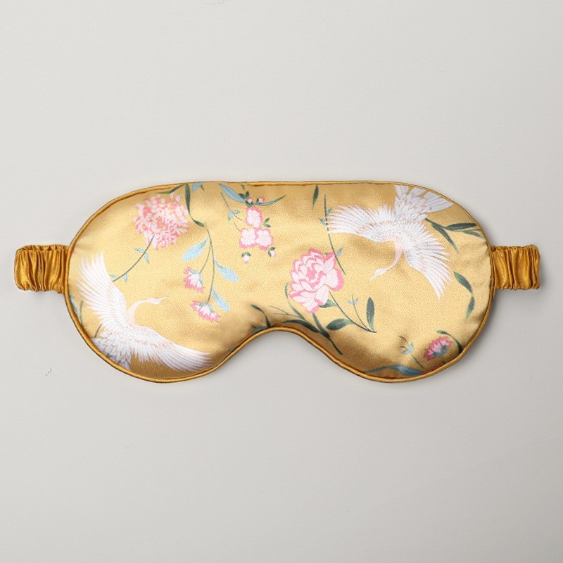 TEMU Masque de sommeil occultant Color Eye Mask, de voyage unisexe multi-style, masque de sommeil en satin de nuit, motif imprimé de style chinois,