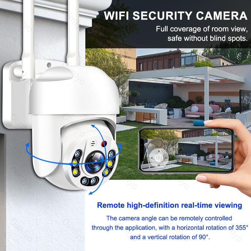 2MP Wireless Security Camera System with 2.4 WiFi, Full Color Night Vision, Audio CCTV Monitoring, 360 IP Camera for Home and Pets, Pet Room Cam with Two-Way Audio, Pan/Tilt/Zoom Function, Wifi Security Camera, Audio Surveillance, Pet Room Camera, THIRYWO details 3