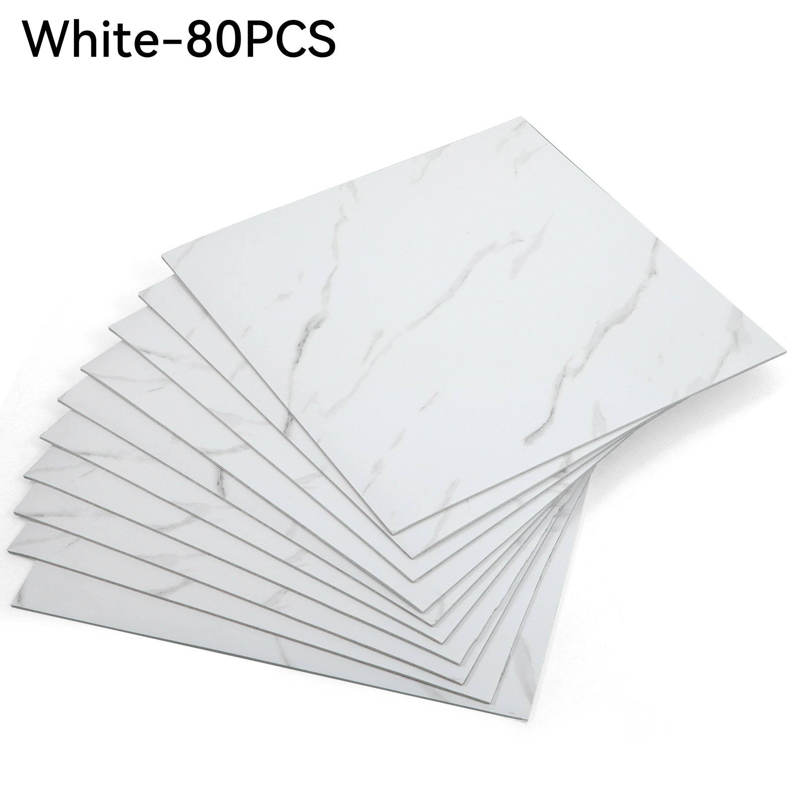 40/80pcs Self-adhesive Marble Tile Sheets - Waterproof Peel And Stick Wallpaper & Wall Decals Suitable For Bathrooms, Kitchens, Floors, Walls - , Realistic Patterns, (no Nails/adhesive Needed)