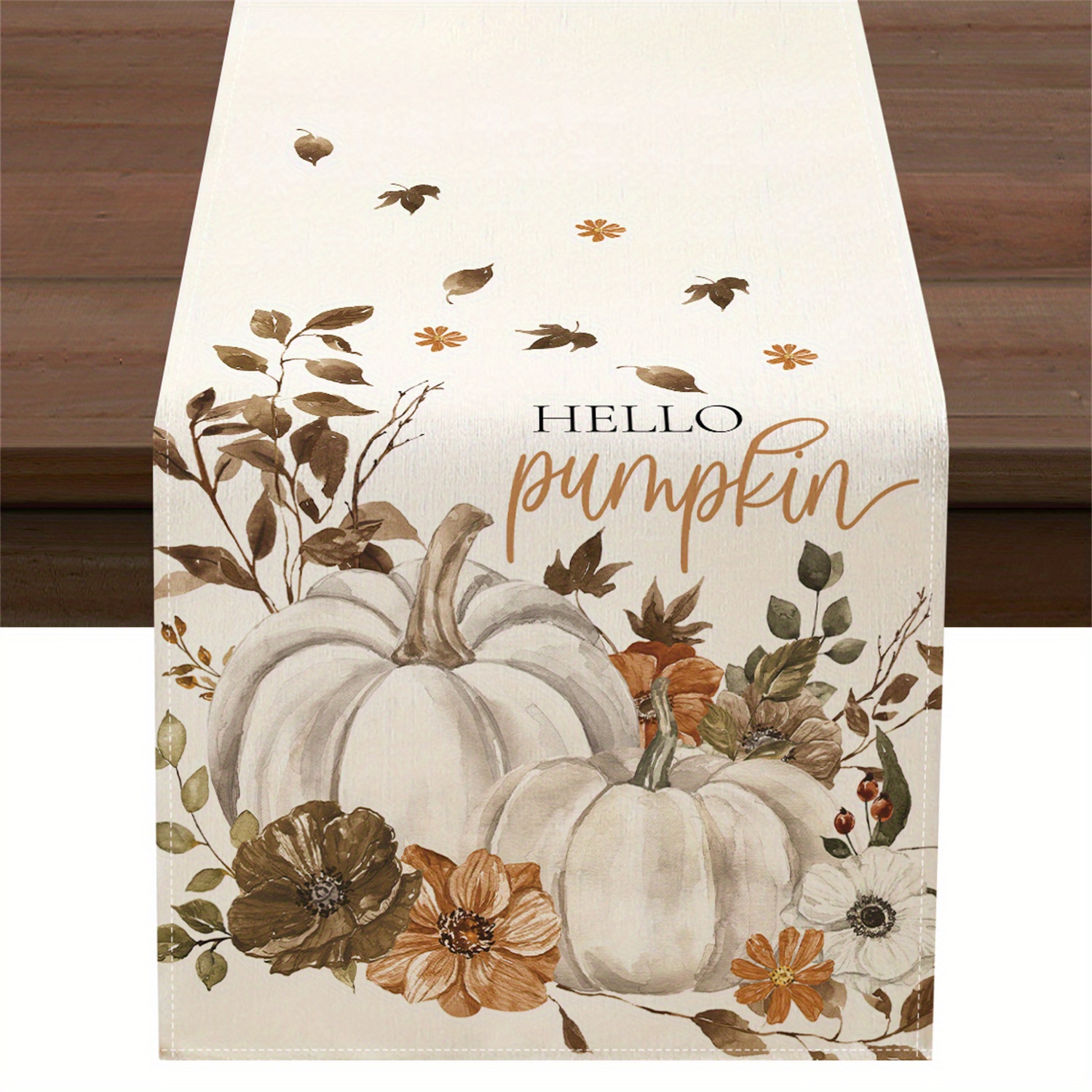 1pc Of Decorative Table Runner Featuring A And , Perfect For Thanksgiving And Farmhouse Kitchen Decor