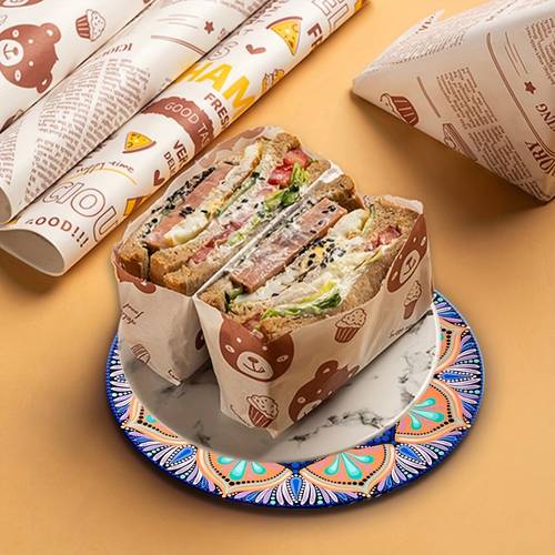 4pcs floral pattern wooden cutlery set durable heat resistant non slip easy to clean scratch resistant table protection suitable for home office parties festive use easter and mothers day